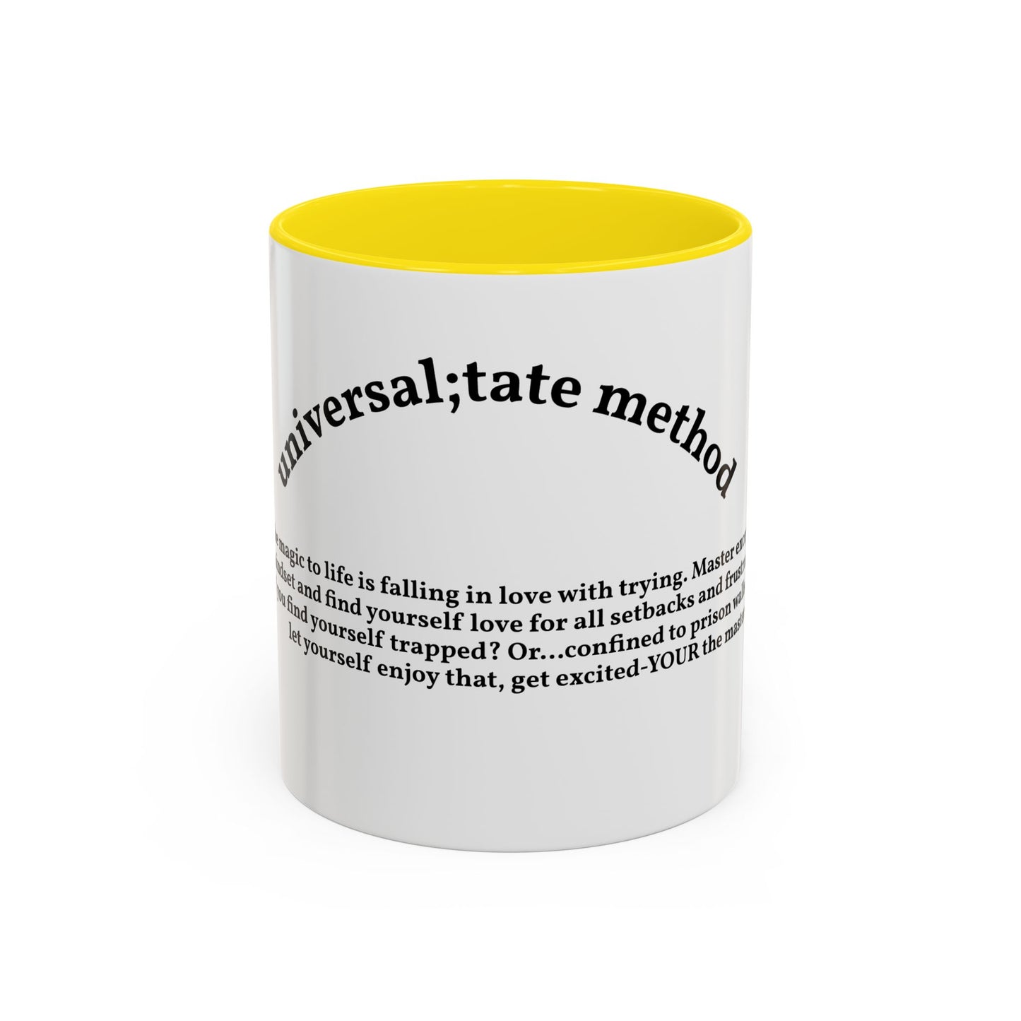 Motivation by andrew tate — "Universal tate method" Accent Mug