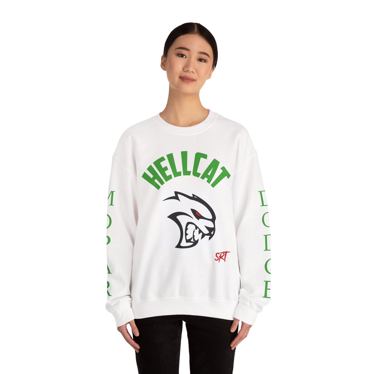 Hellcat Mopar SRT Crewneck Sweatshirt — Retro Car Logo Pullover