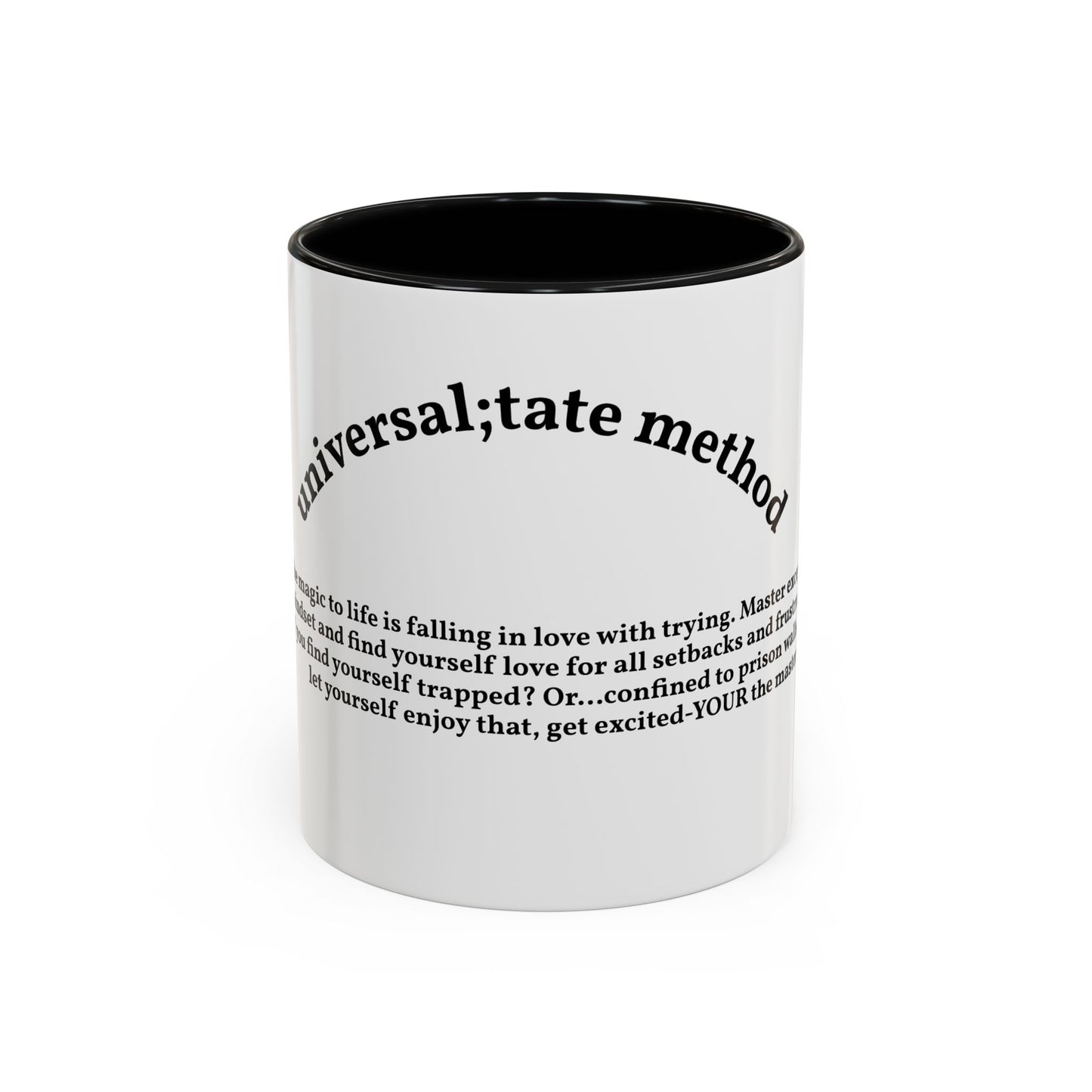 Motivation by andrew tate — "Universal tate method" Accent Mug
