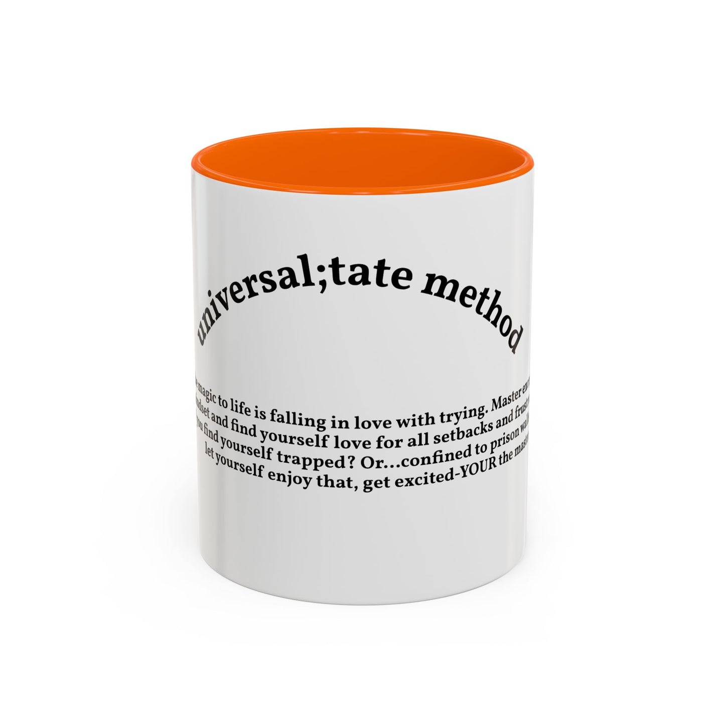 Motivation by andrew tate — "Universal tate method" Accent Mug