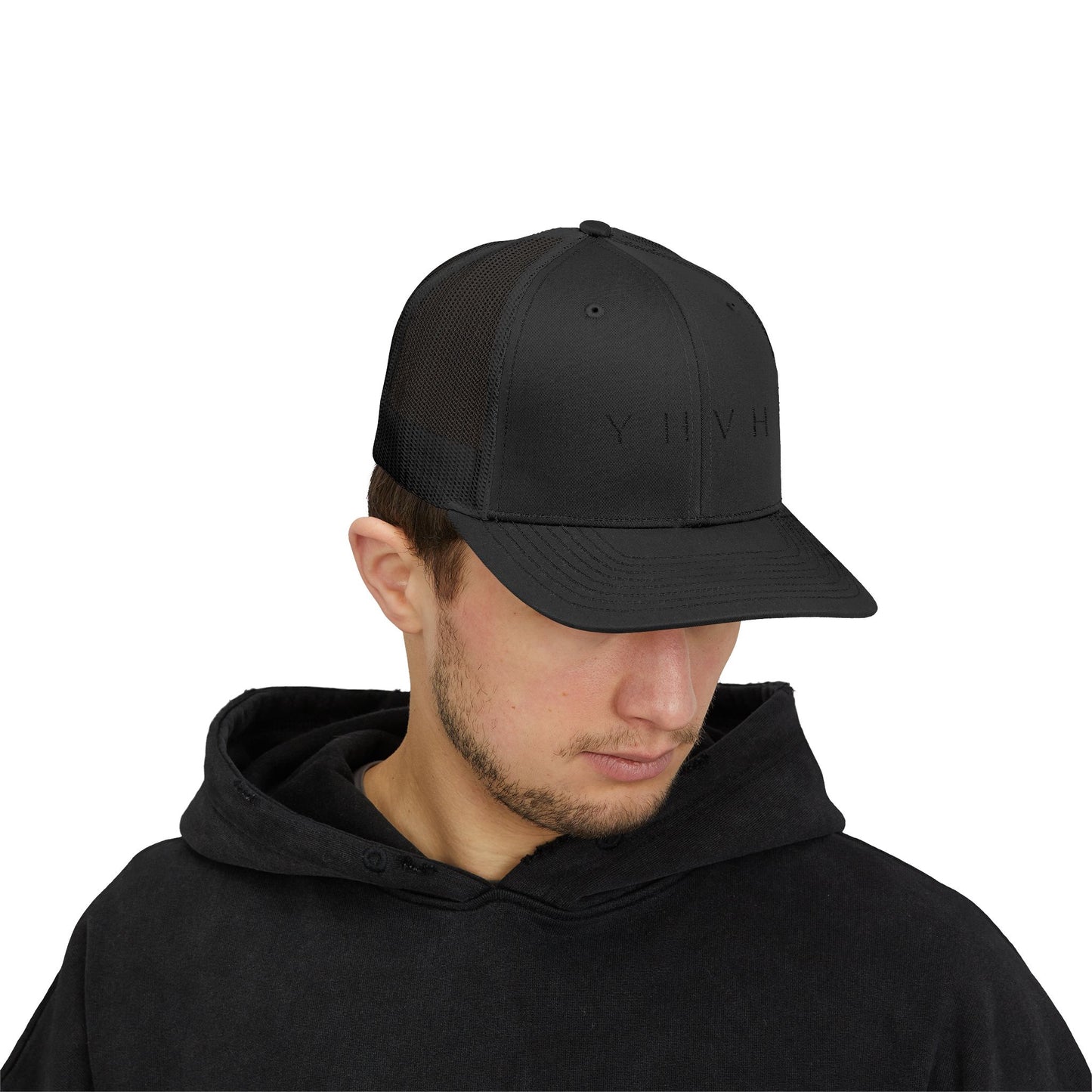 YHVH Trucker Cap – Minimalist Snapback Hat
