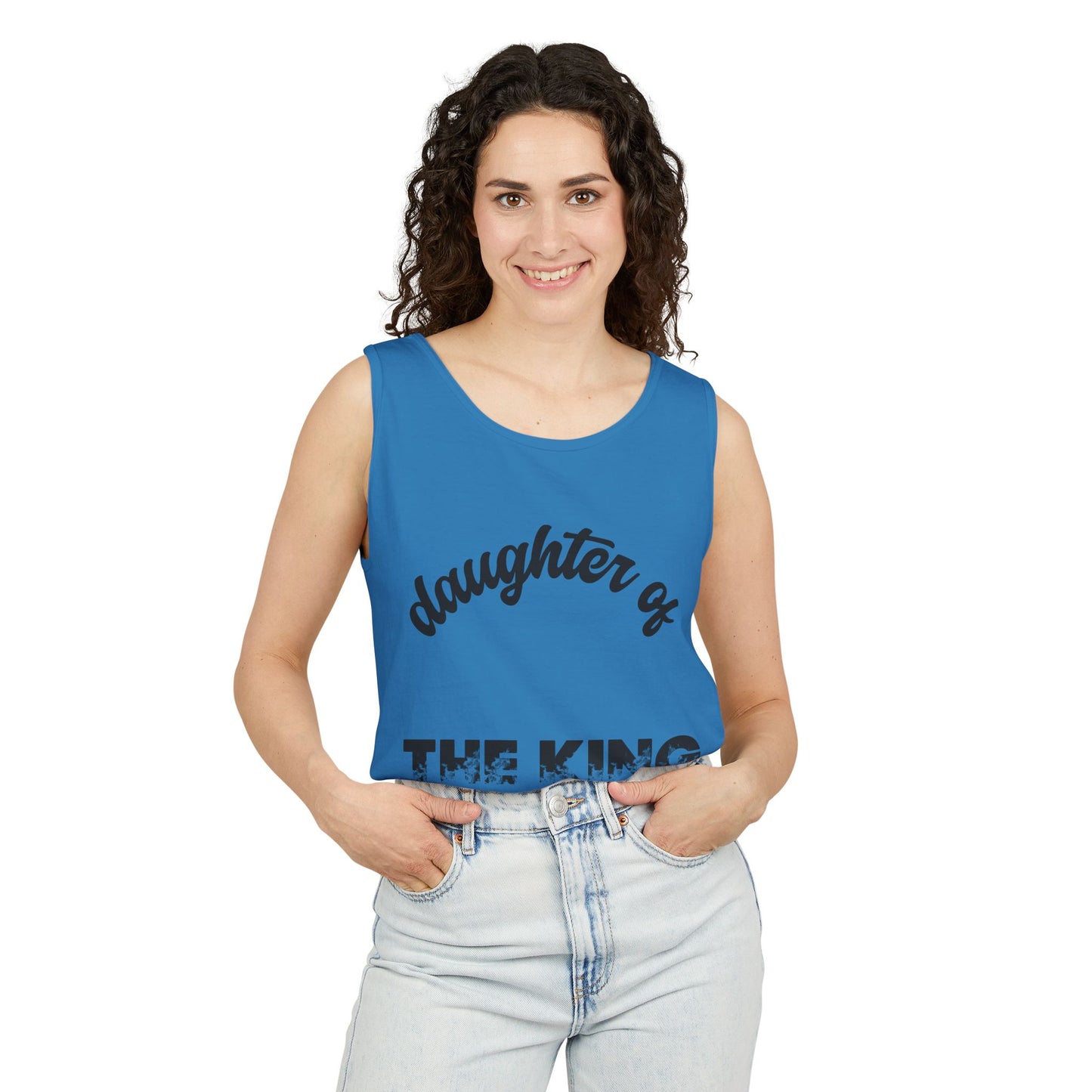 Daughter of the King, #AskAboutChrist Tank/Crop Top — Christian Faith 'Viral Trendy' Crop Top