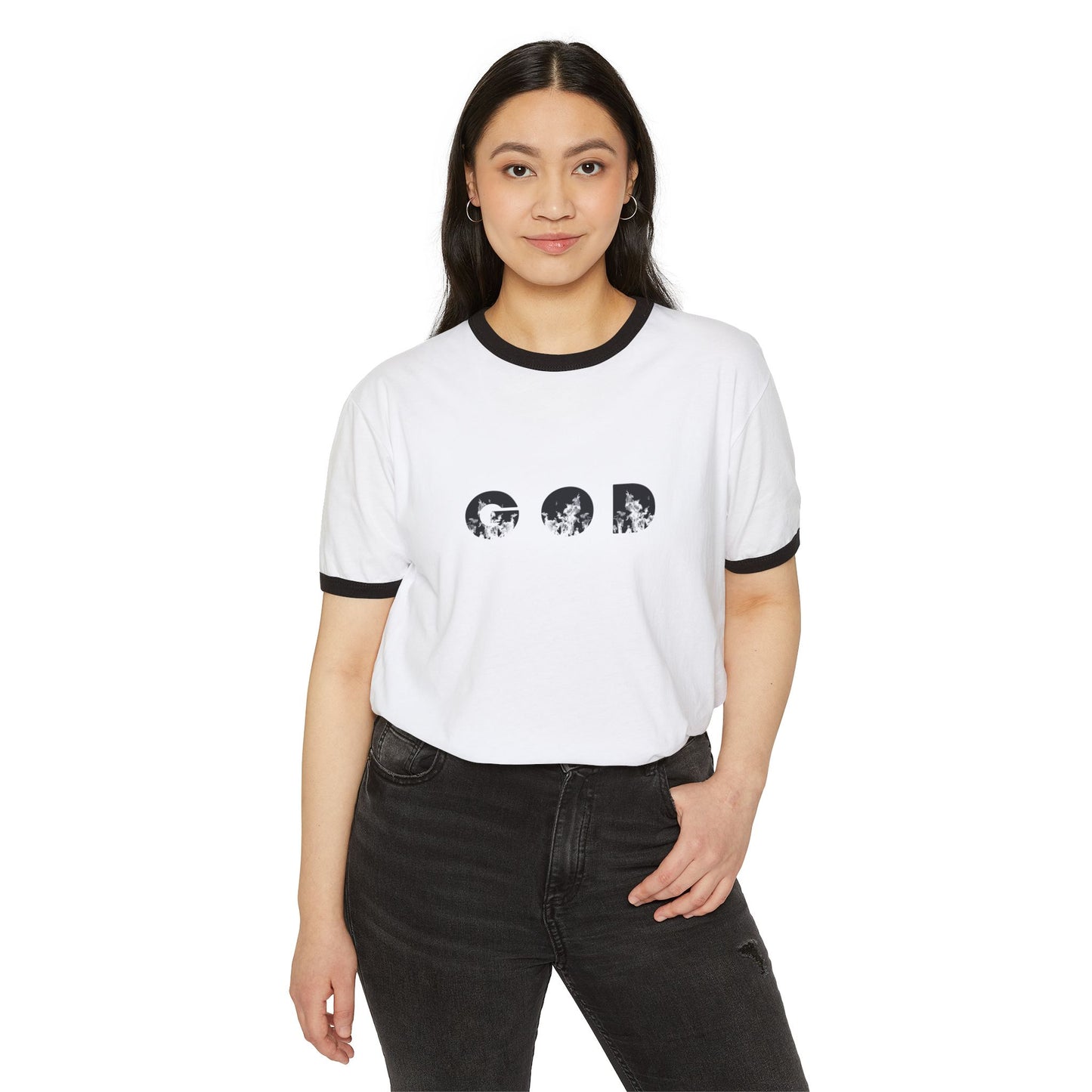 Christian T-Shirt — "front:God.. Follower of Christ, protector by nature..." Back