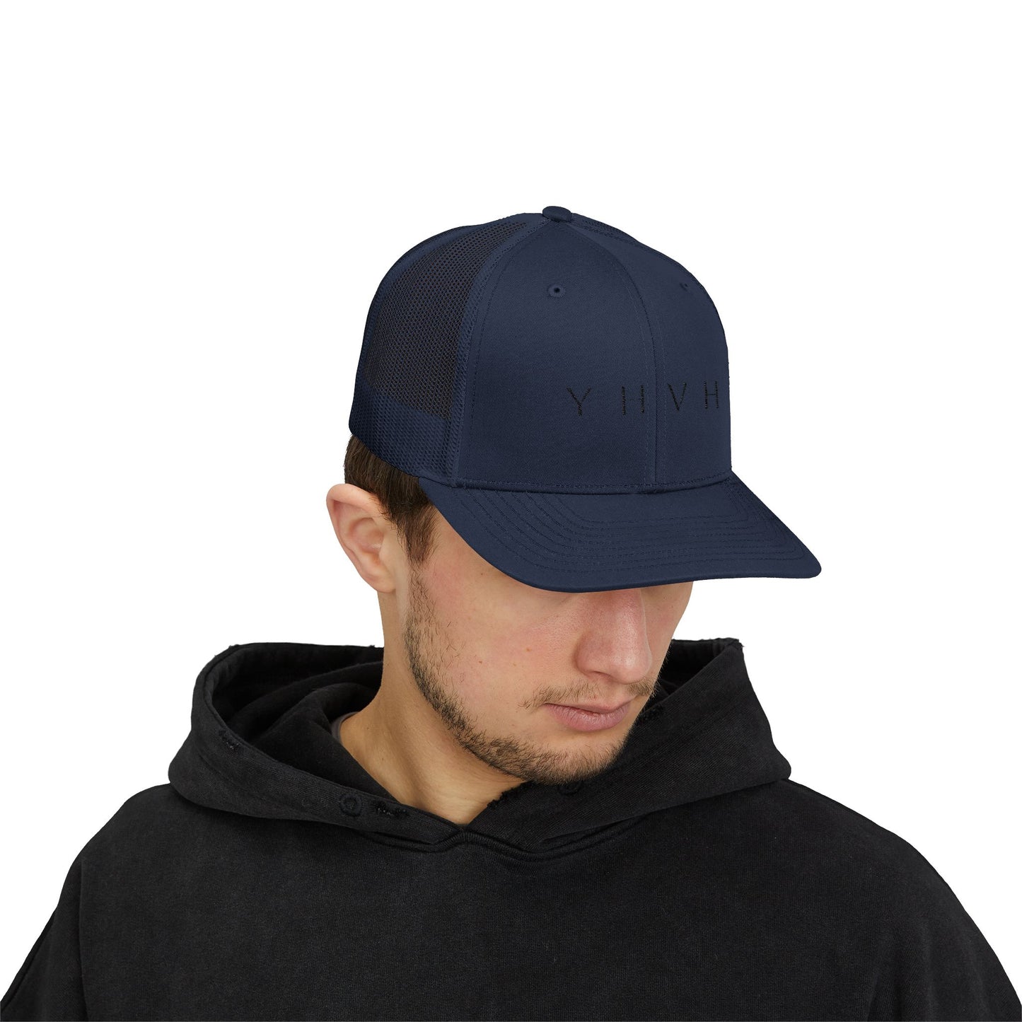 YHVH Trucker Cap – Minimalist Snapback Hat