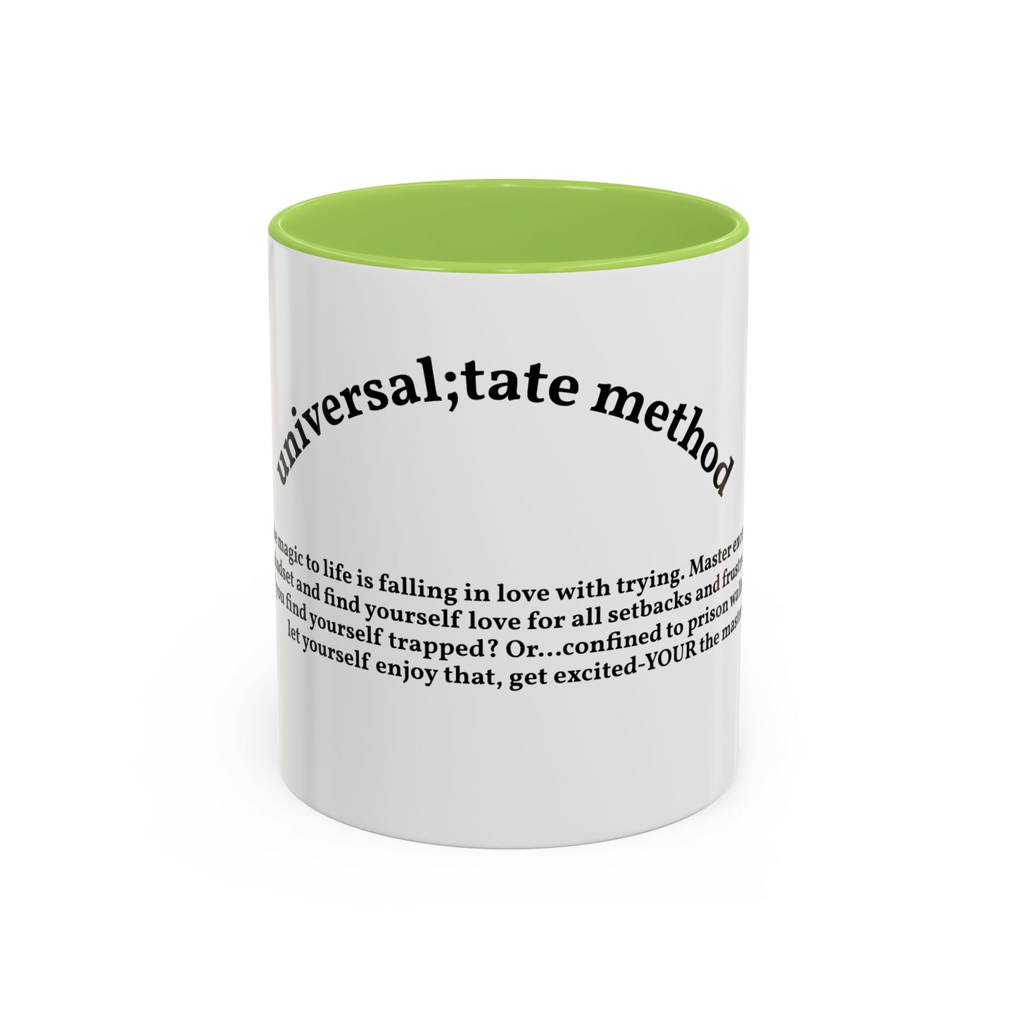 Motivation by andrew tate — "Universal tate method" Accent Mug