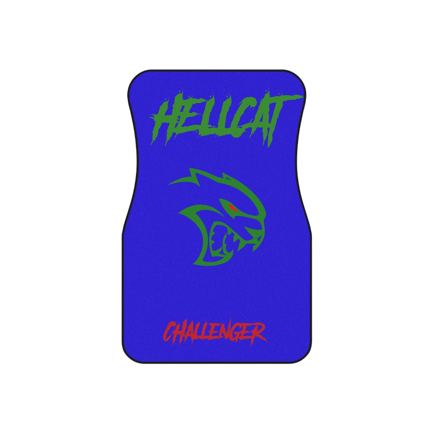 Hellcat Dodge Car Floor Mats (2x Front) – Blue & Green SRT Logo