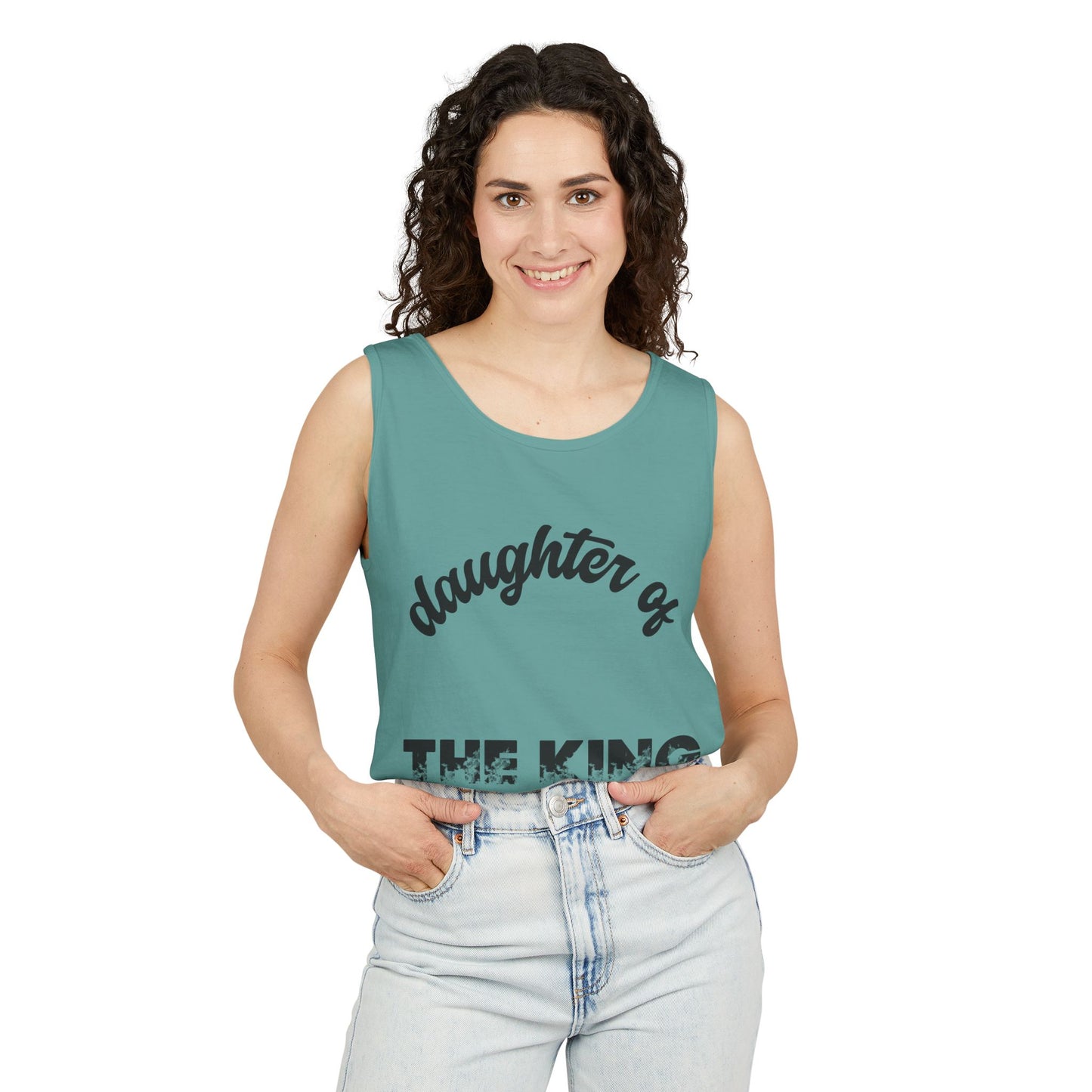 Daughter of the King, #AskAboutChrist Tank/Crop Top — Christian Faith 'Viral Trendy' Crop Top
