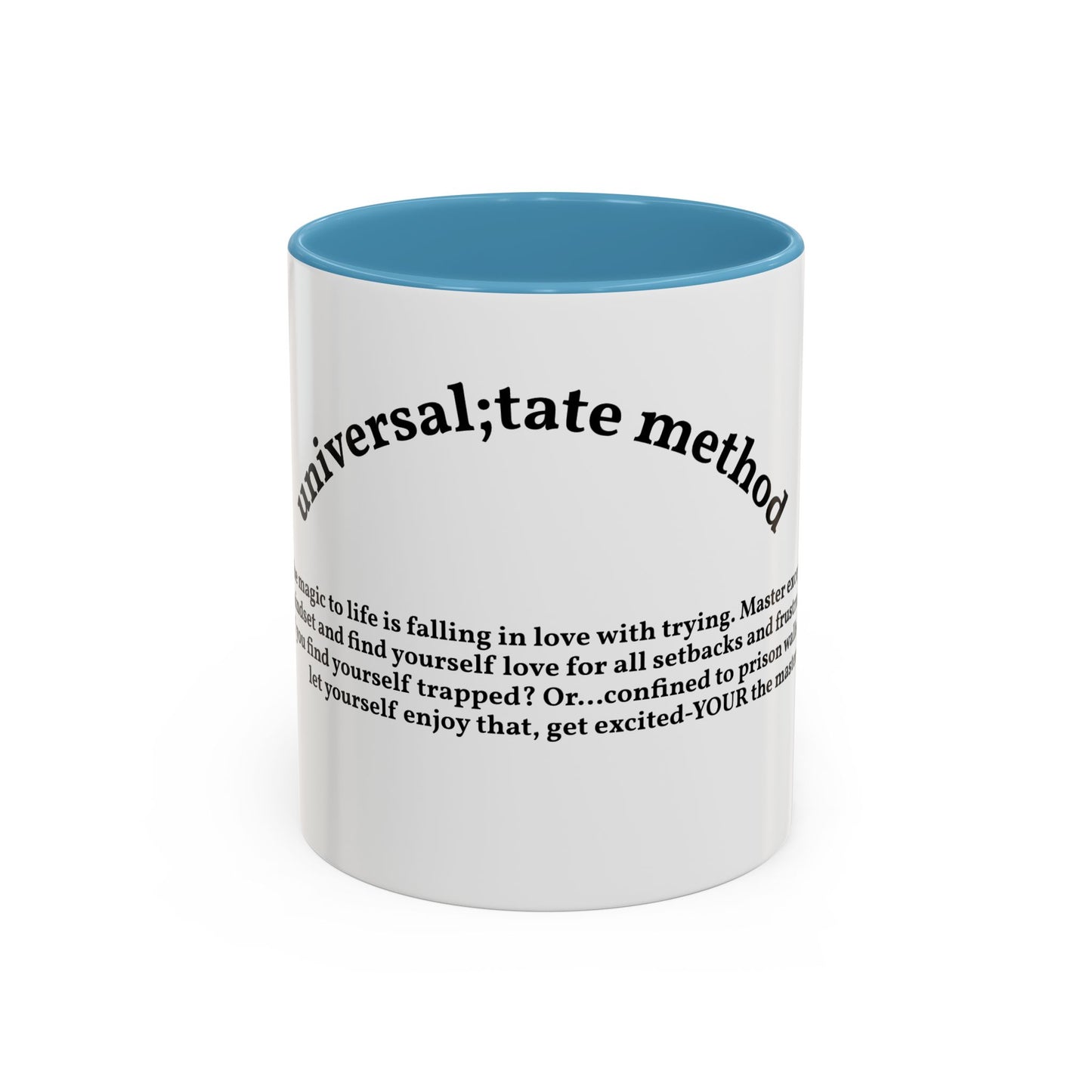Motivation by andrew tate — "Universal tate method" Accent Mug