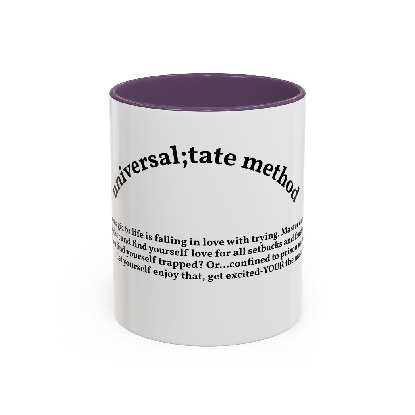 Motivation by andrew tate — "Universal tate method" Accent Mug