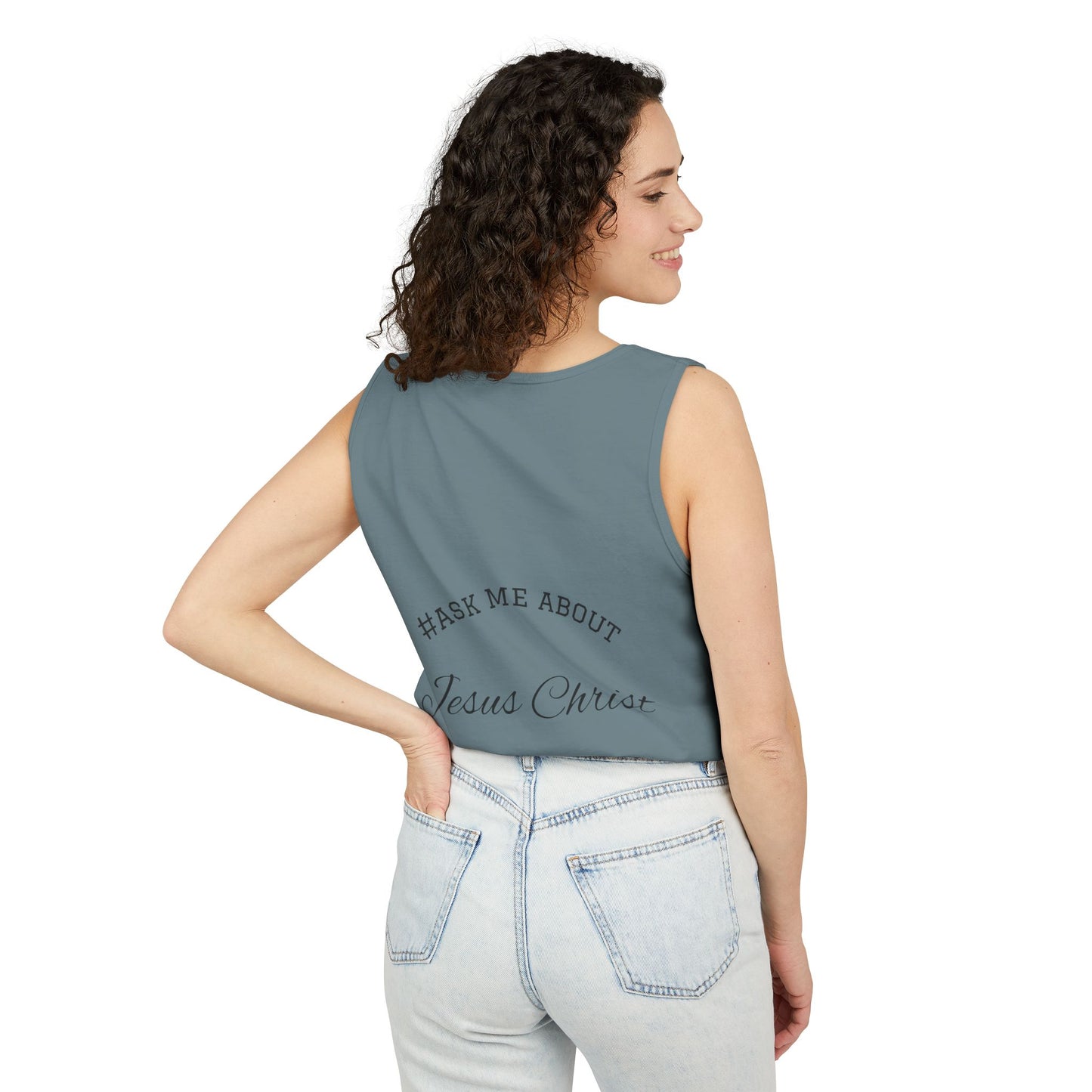 Daughter of the King, #AskAboutChrist Tank/Crop Top — Christian Faith 'Viral Trendy' Crop Top