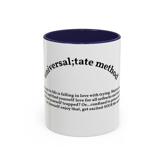 Motivation by andrew tate — "Universal tate method" Accent Mug