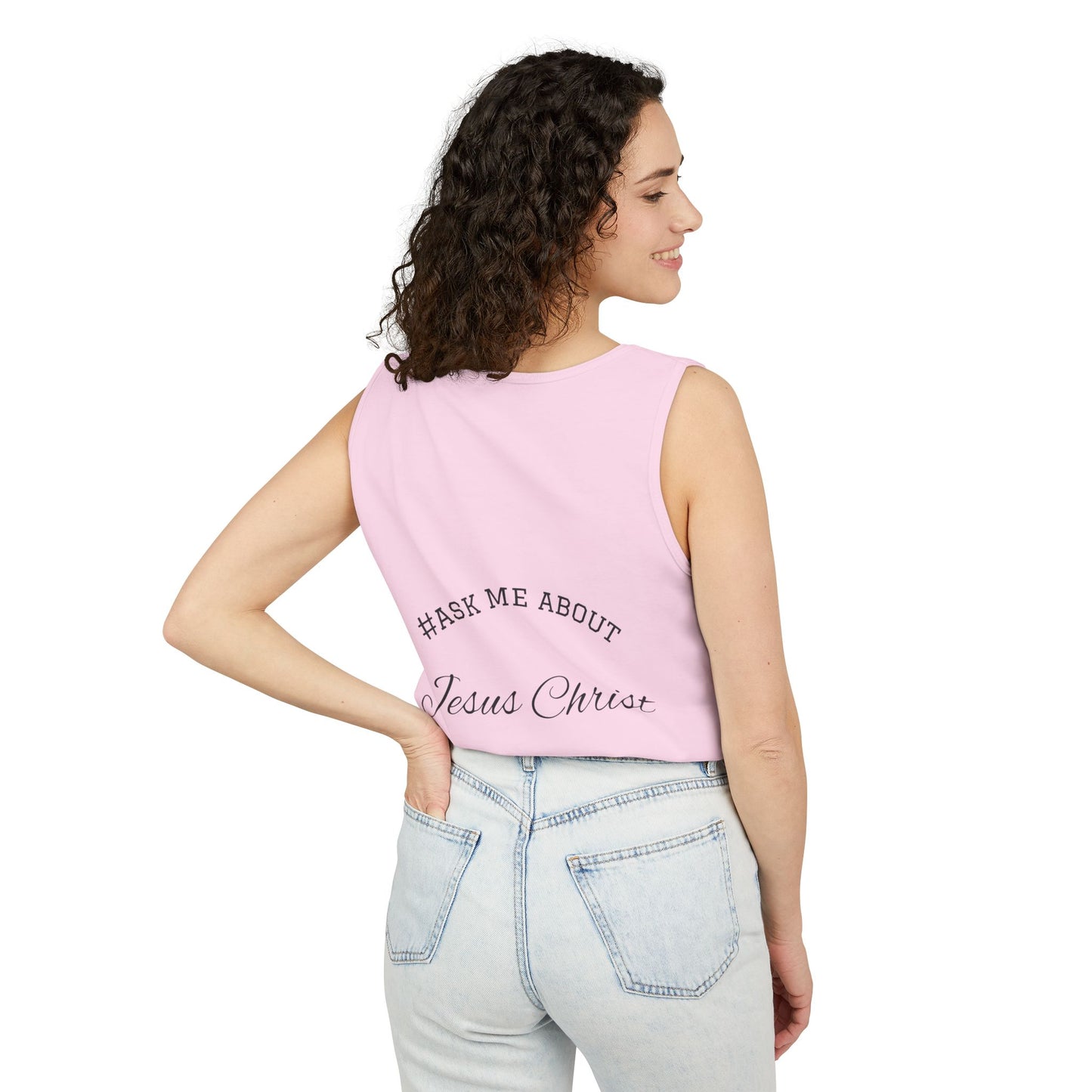 Daughter of the King, #AskAboutChrist Tank/Crop Top — Christian Faith 'Viral Trendy' Crop Top