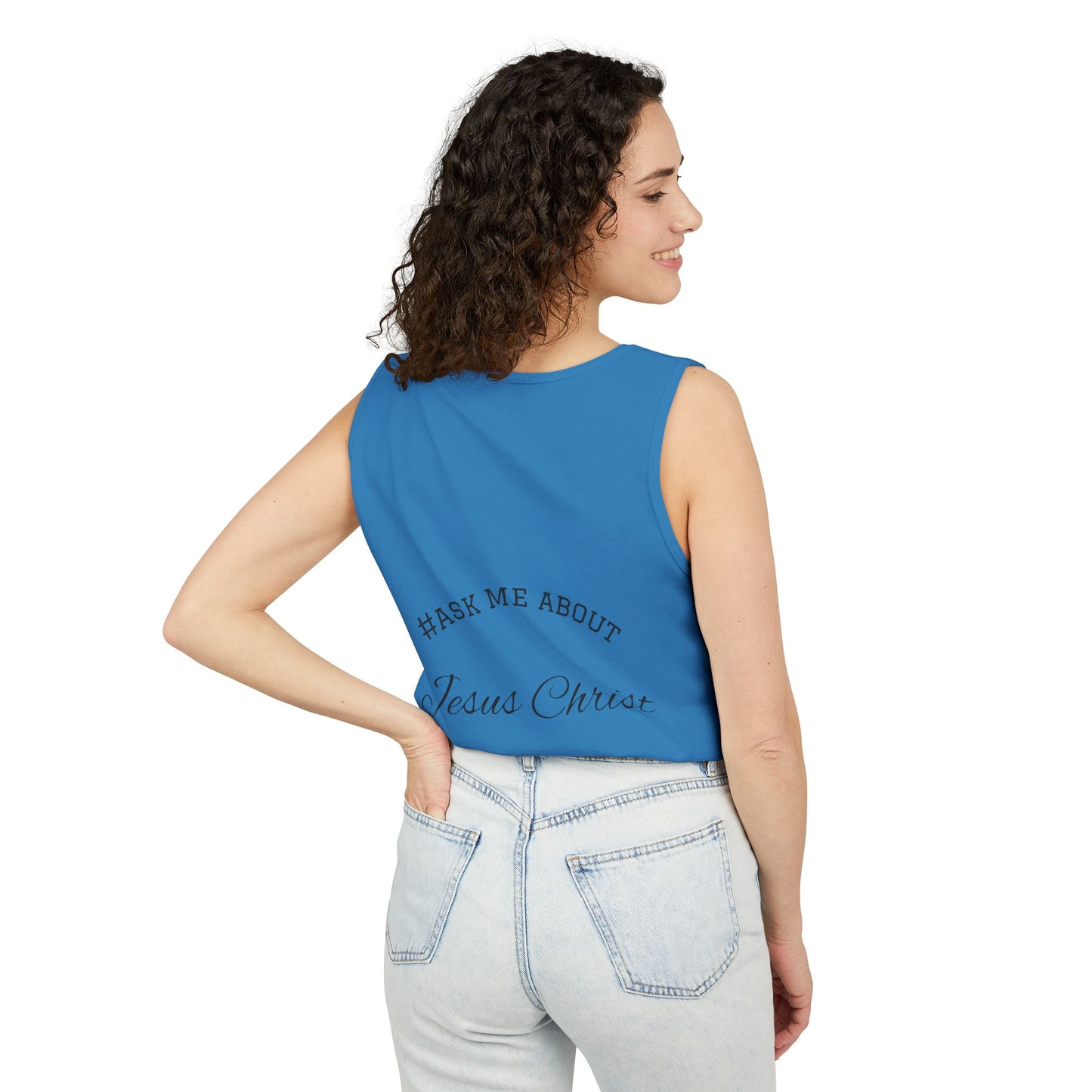 Daughter of the King, #AskAboutChrist Tank/Crop Top — Christian Faith 'Viral Trendy' Crop Top