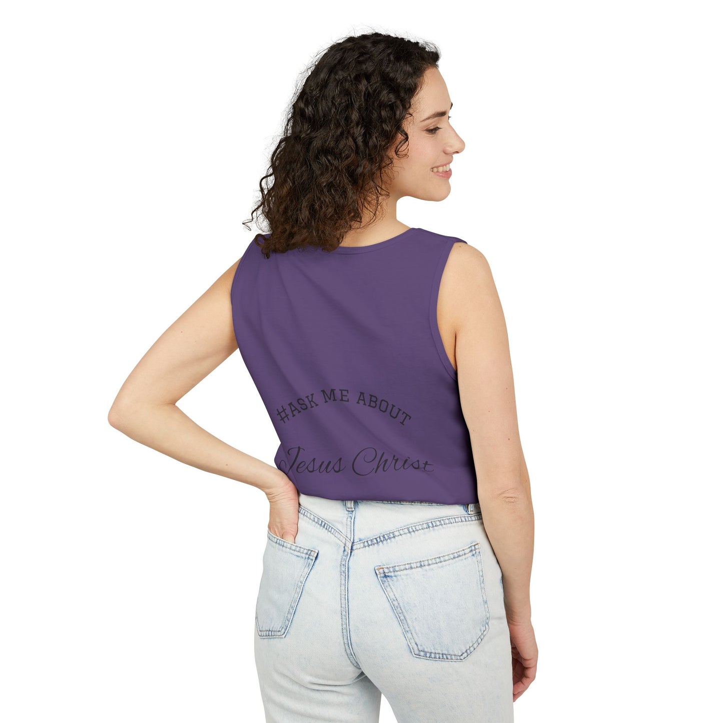 Daughter of the King, #AskAboutChrist Tank/Crop Top — Christian Faith 'Viral Trendy' Crop Top