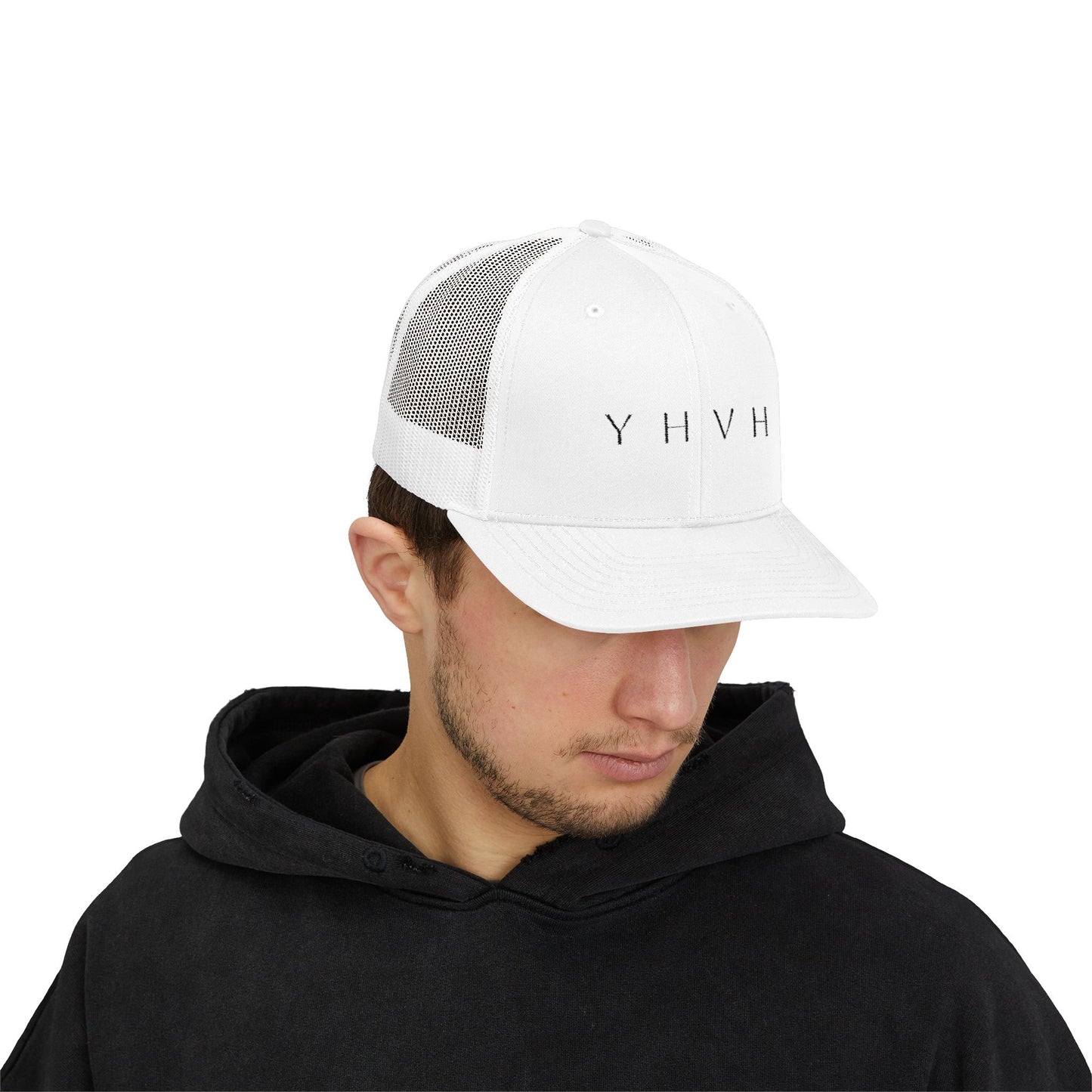 YHVH Trucker Cap – Minimalist Snapback Hat