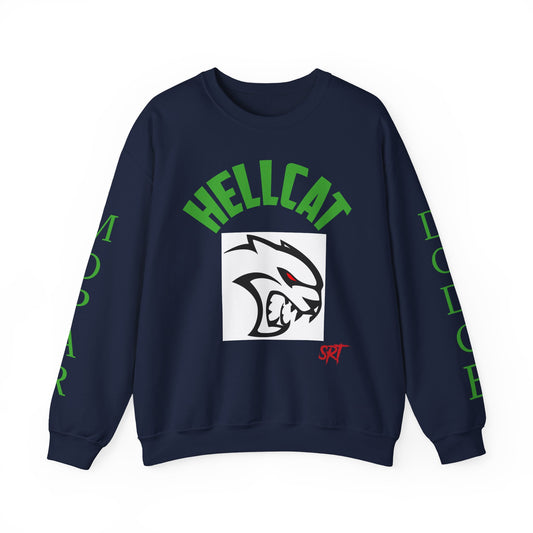 Hellcat Mopar SRT Crewneck Sweatshirt — Retro Car Logo Pullover