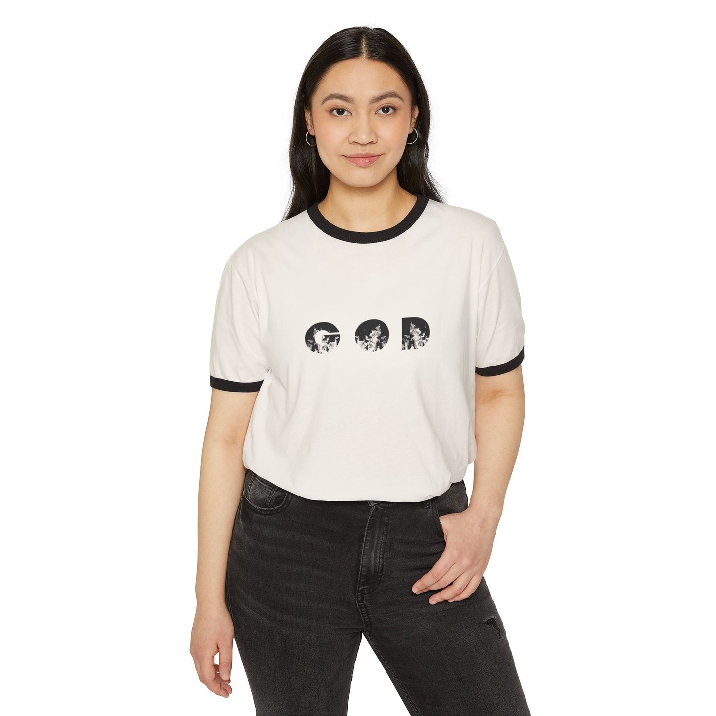Christian T-Shirt — "front:God.. Follower of Christ, protector by nature..." Back