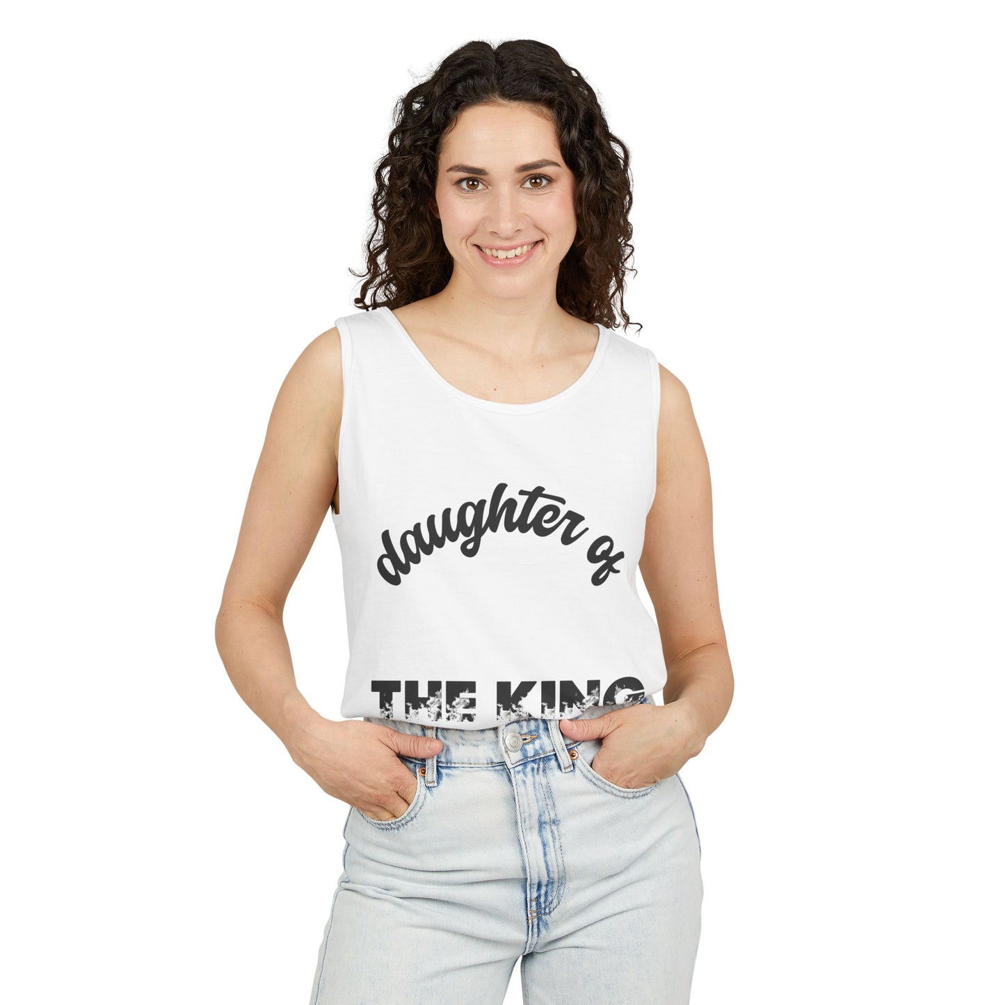 Daughter of the King, #AskAboutChrist Tank/Crop Top — Christian Faith 'Viral Trendy' Crop Top