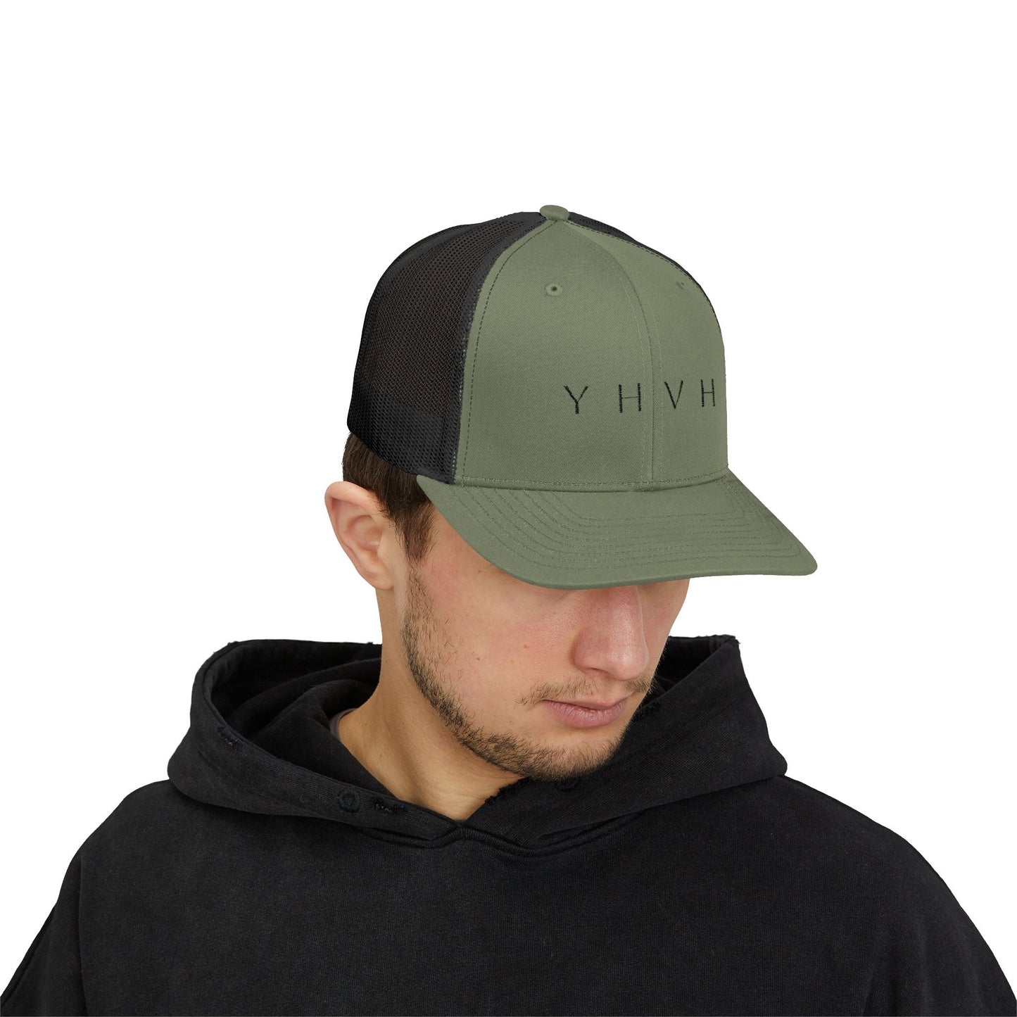 YHVH Trucker Cap – Minimalist Snapback Hat