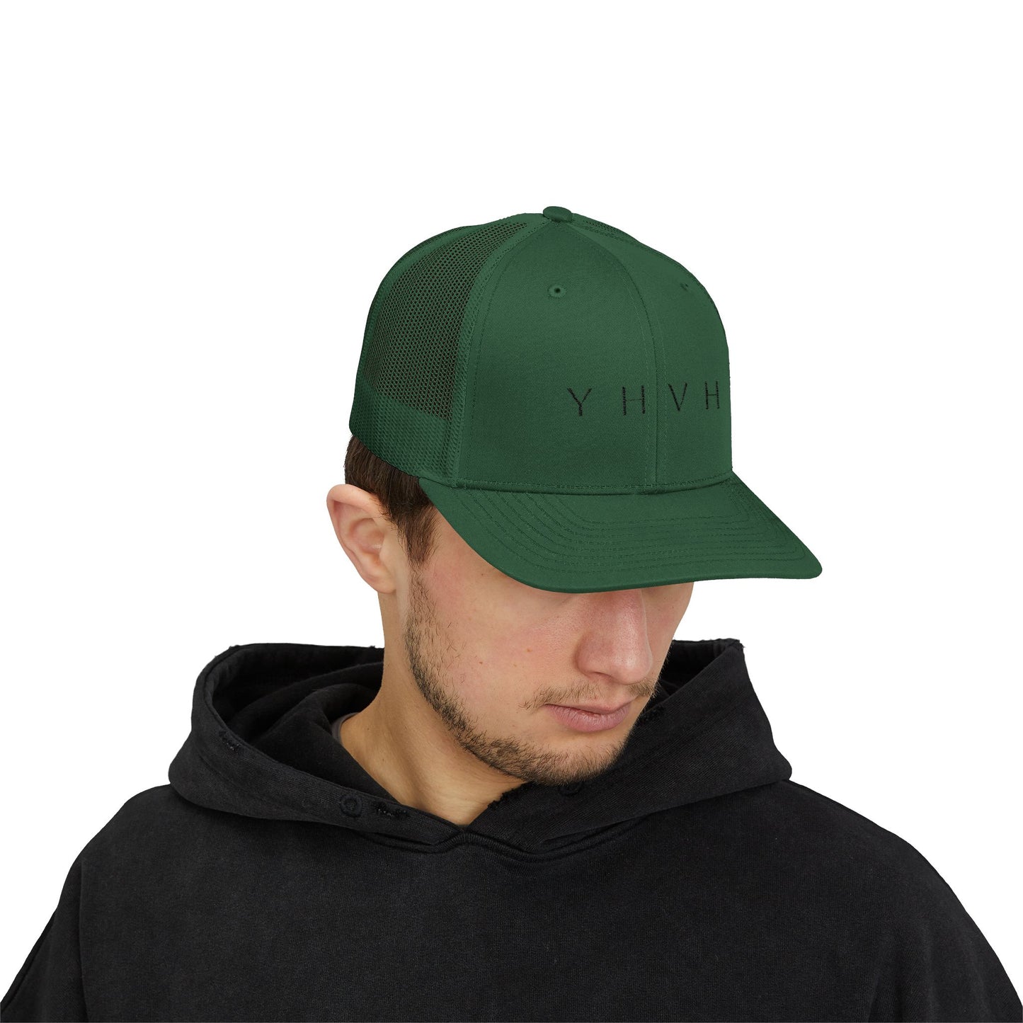 YHVH Trucker Cap – Minimalist Snapback Hat