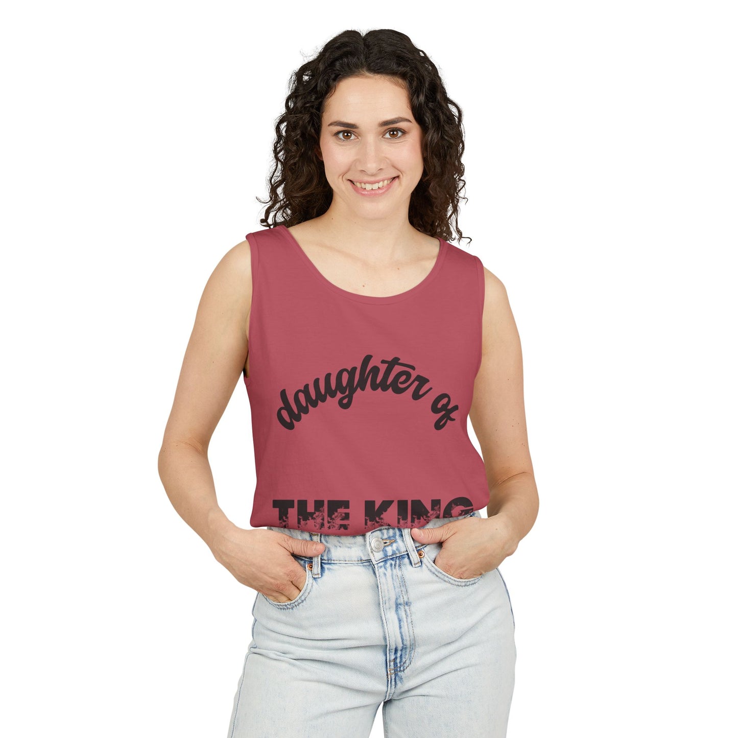 Daughter of the King, #AskAboutChrist Tank/Crop Top — Christian Faith 'Viral Trendy' Crop Top