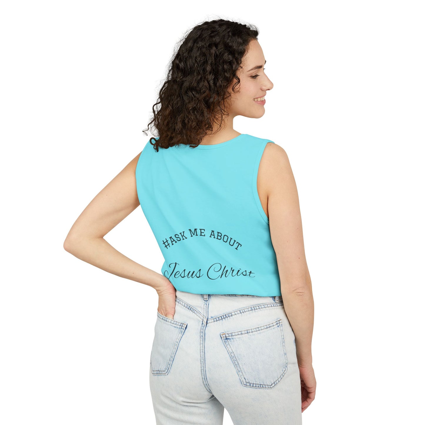 Daughter of the King, #AskAboutChrist Tank/Crop Top — Christian Faith 'Viral Trendy' Crop Top