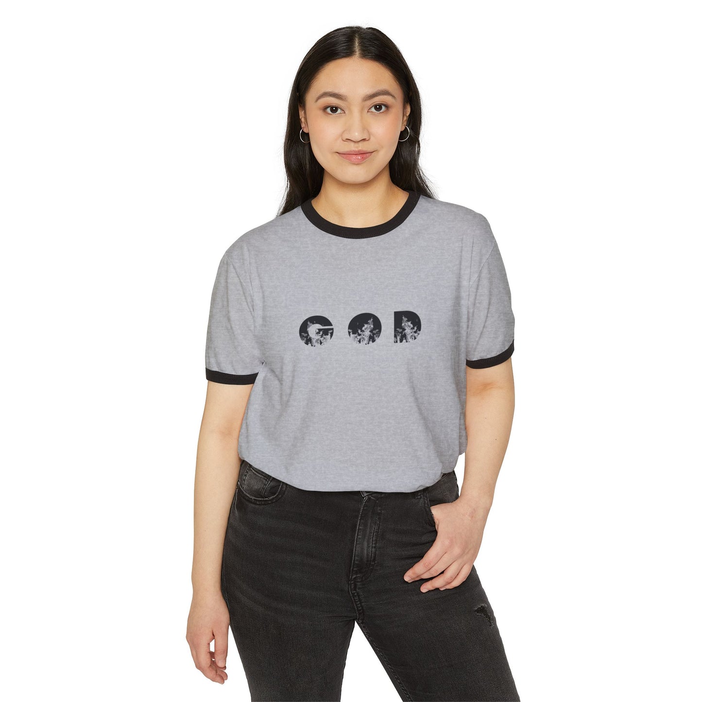 Christian T-Shirt — "front:God.. Follower of Christ, protector by nature..." Back