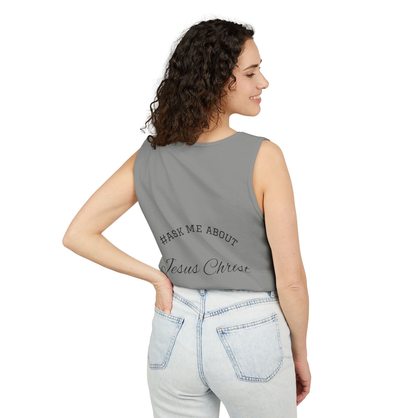 Daughter of the King, #AskAboutChrist Tank/Crop Top — Christian Faith 'Viral Trendy' Crop Top