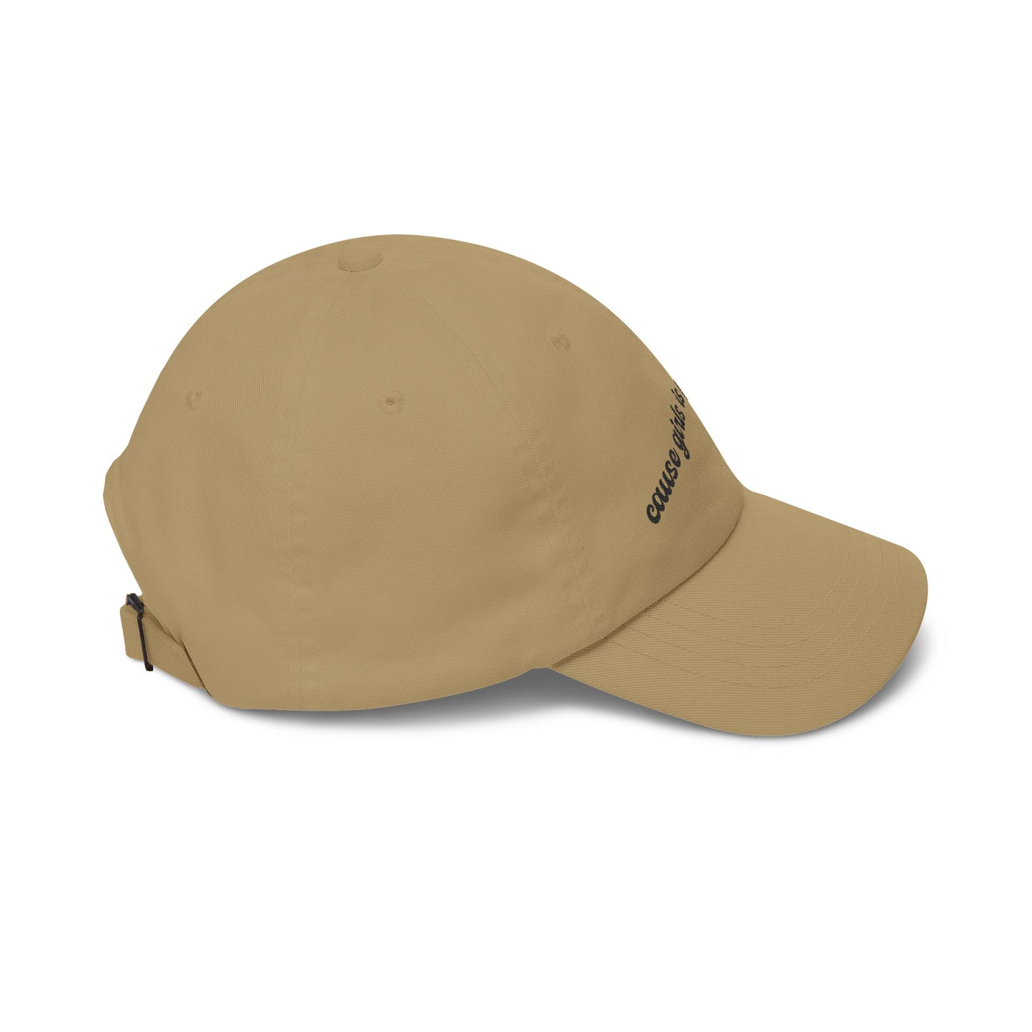 "Cause Girls is Playas Too" Minimalist Girlyyy Slanted Script Hat