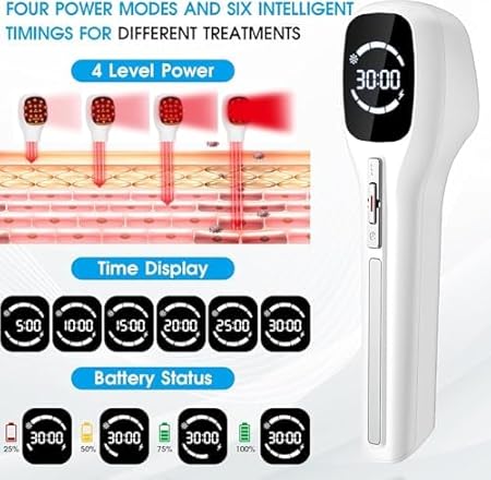 RED Light Device, Lllt Low Level Therapy Device with LED Display & Tripod, Infrared Light Therapy Reduces Fatigue, Red Light Therapy Is Available in a Variety of Modes for Use on Humans/Pet