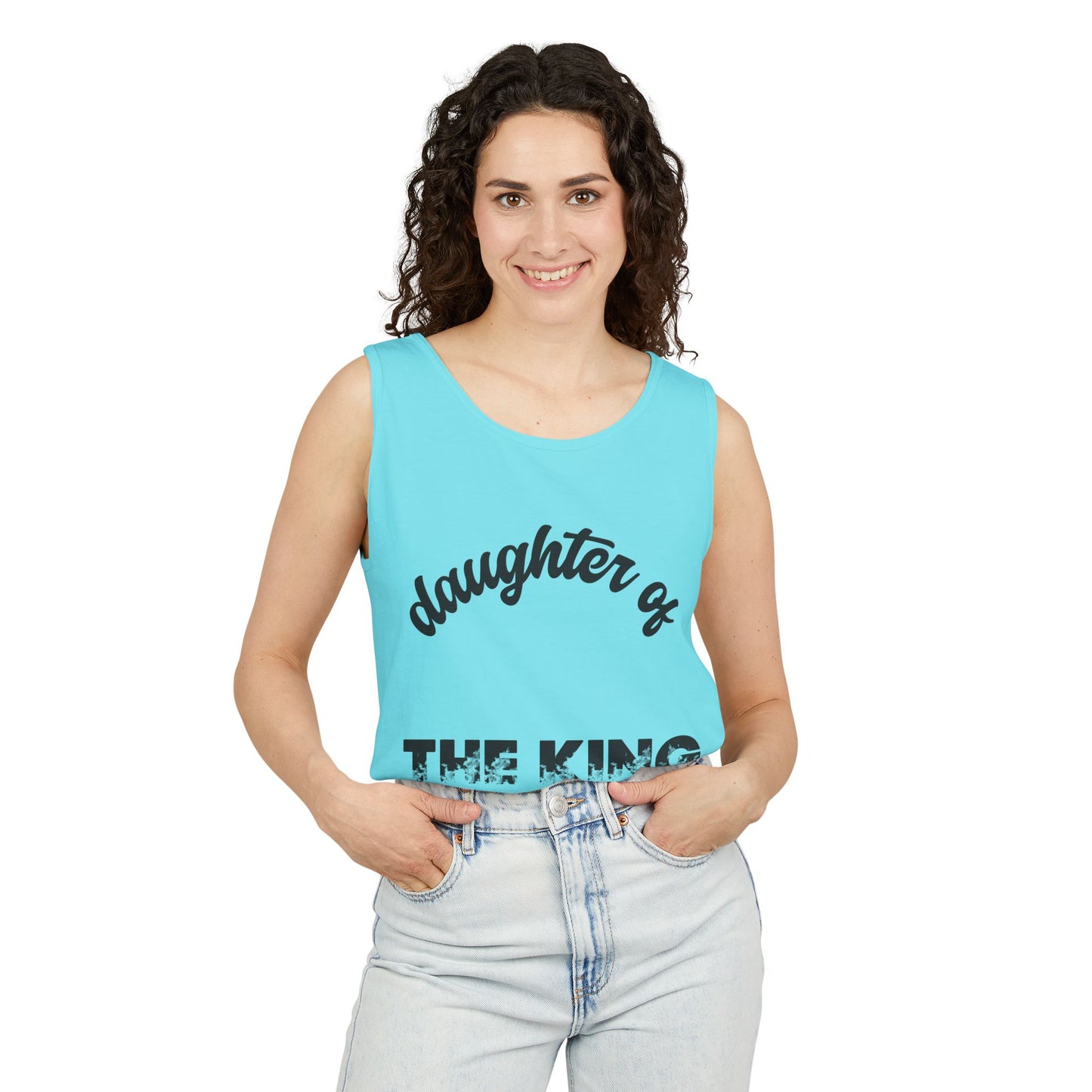 Daughter of the King, #AskAboutChrist Tank/Crop Top — Christian Faith 'Viral Trendy' Crop Top