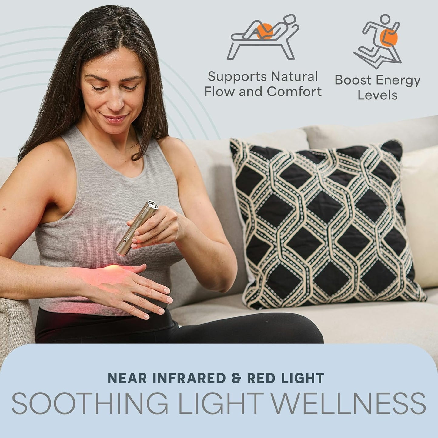 Infrared & Red Light Therapy for Body Joints & Muscles Pain Relief, Portable Red Light Therapy Device, near Infrared Light Therapy for Body & Face Reduce Inflammation - Use 3 Wavelengths