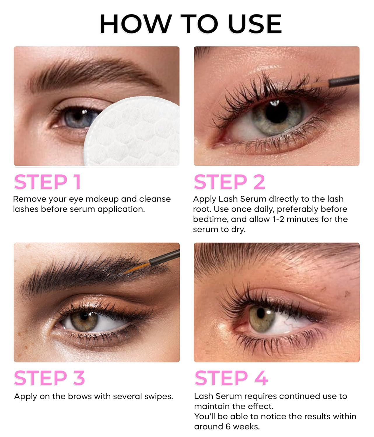 Lash Shampoo 100Ml+ Eyelash Growth Serum by /Eye Makeup Remover + Lash Serum for Eyelash Growth and Thickness/Lash Cleaning Kit of Lash & Eyebrows Cleanser + Brush & Brow & Eyelash Serum