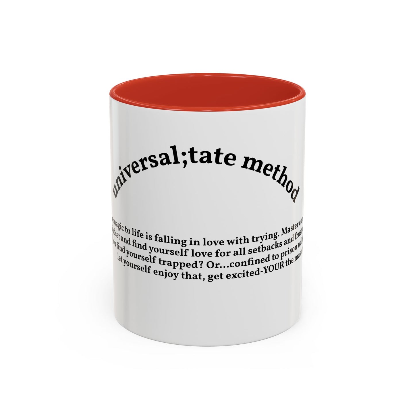 Motivation by andrew tate — "Universal tate method" Accent Mug