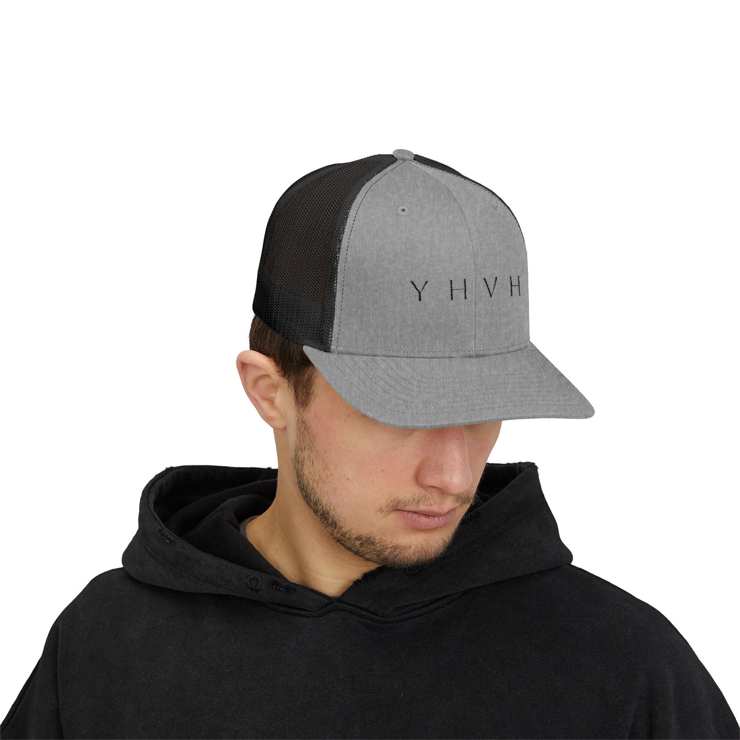 YHVH Trucker Cap – Minimalist Snapback Hat
