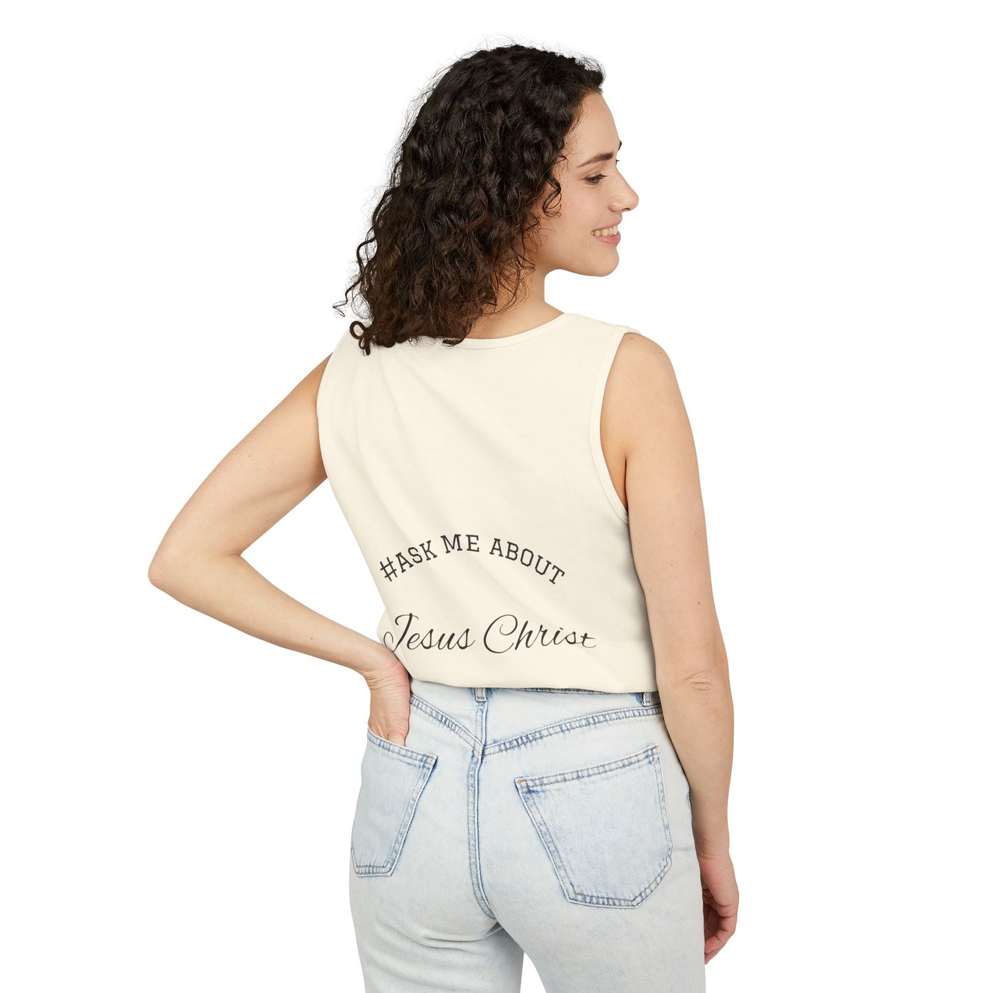 Daughter of the King, #AskAboutChrist Tank/Crop Top — Christian Faith 'Viral Trendy' Crop Top