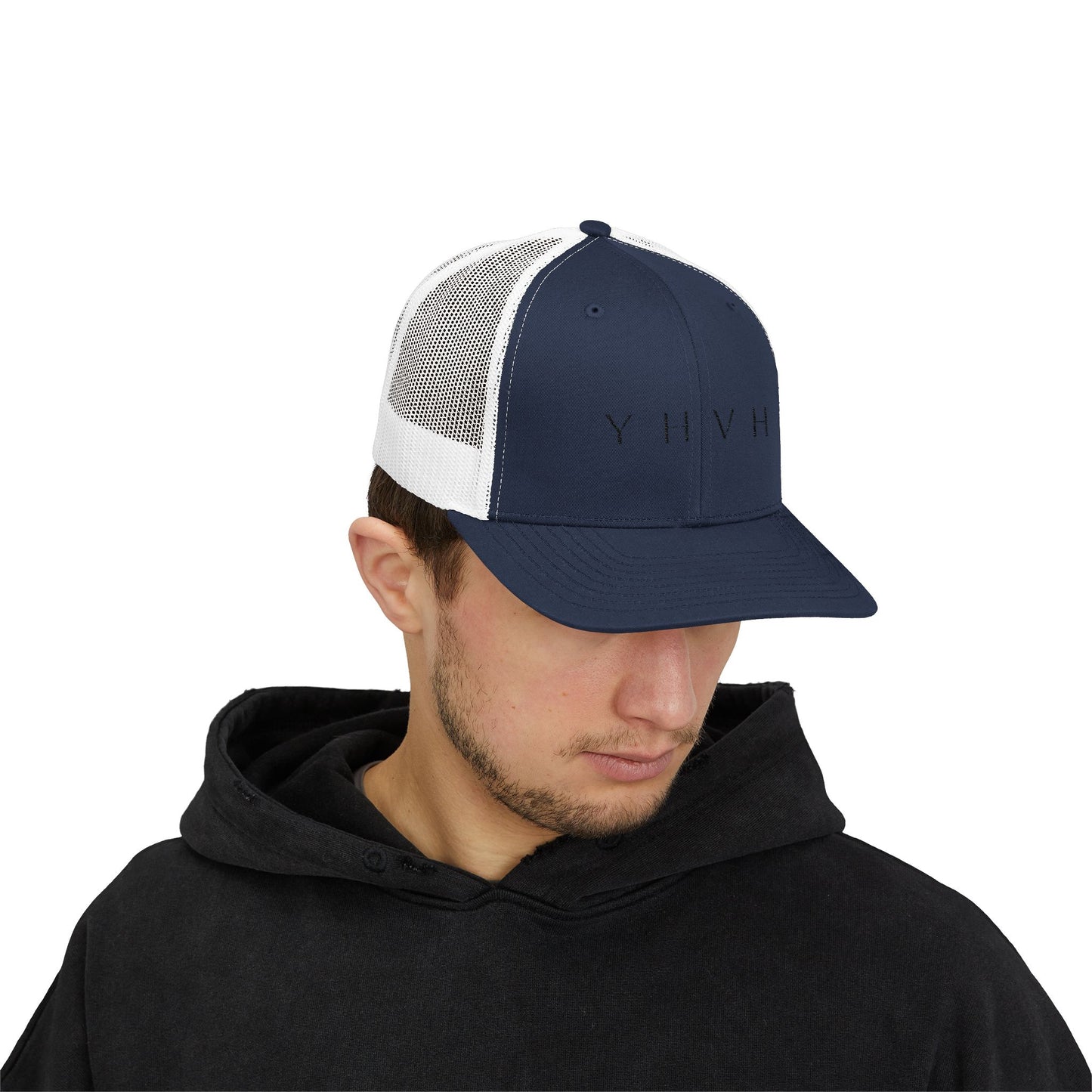 YHVH Trucker Cap – Minimalist Snapback Hat