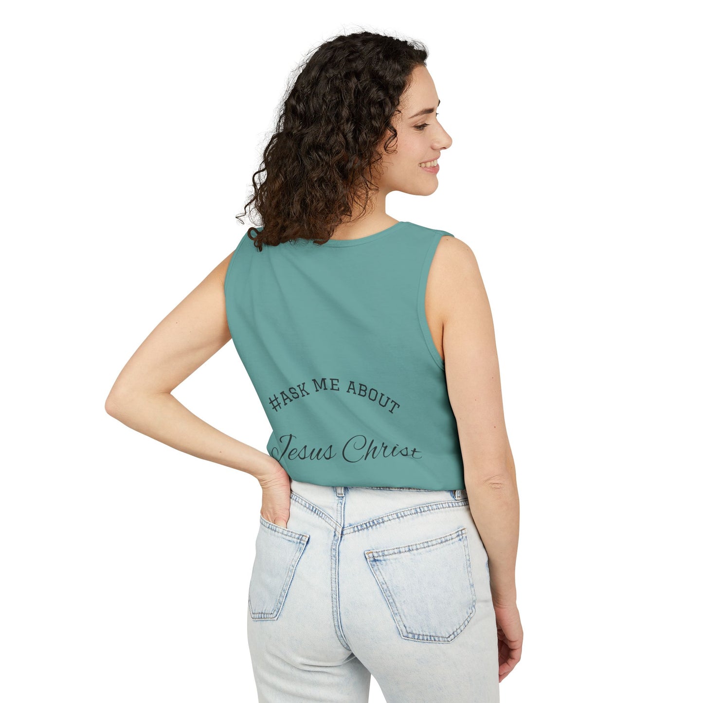 Daughter of the King, #AskAboutChrist Tank/Crop Top — Christian Faith 'Viral Trendy' Crop Top