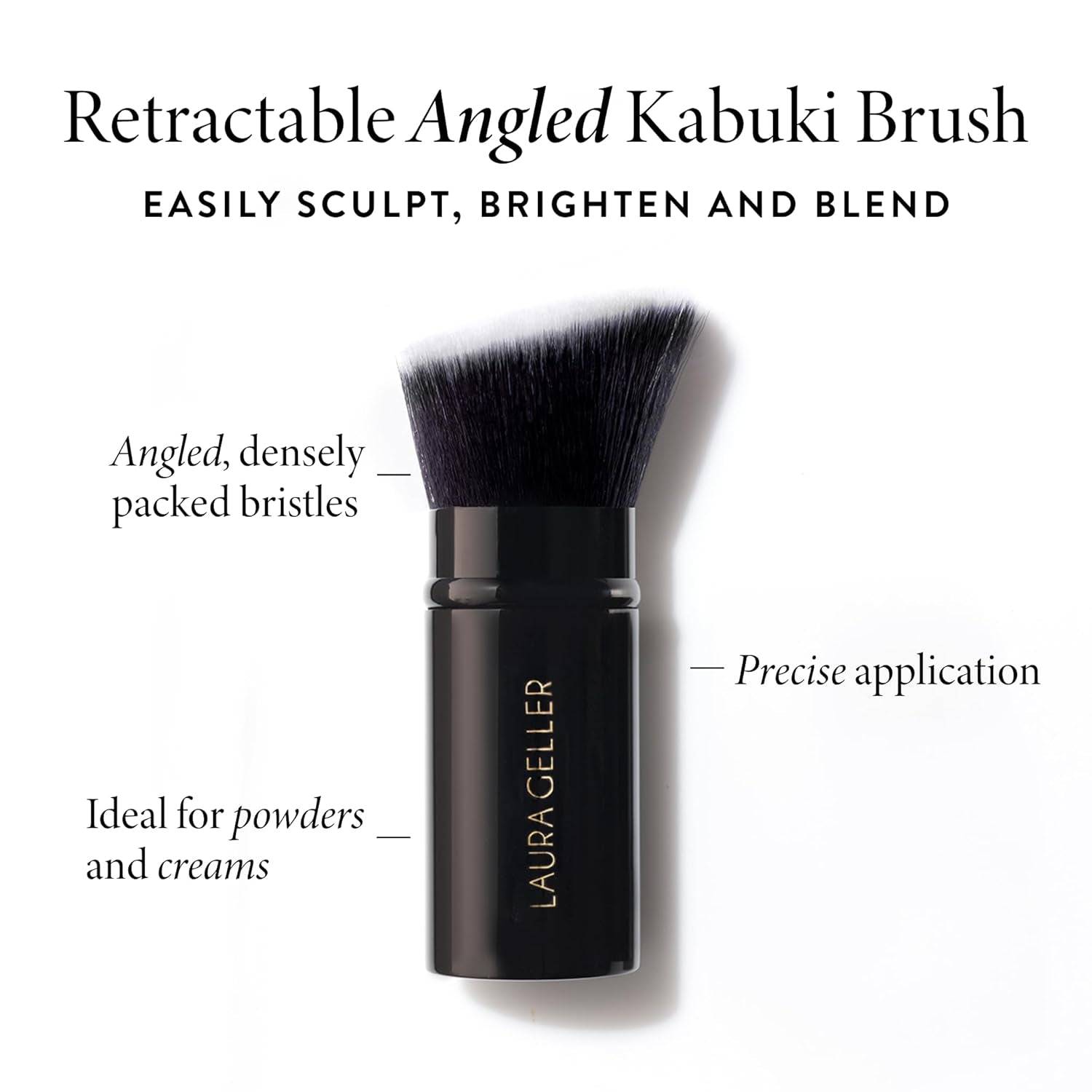 Daily Routine Kit (4 PC): Baked Balance-N-Brighten Foundation, Sand + Retractable Kabuki Brush + Blush-N-Brighten, Tropic Hues + Original Baked Highlighter, French Vanilla