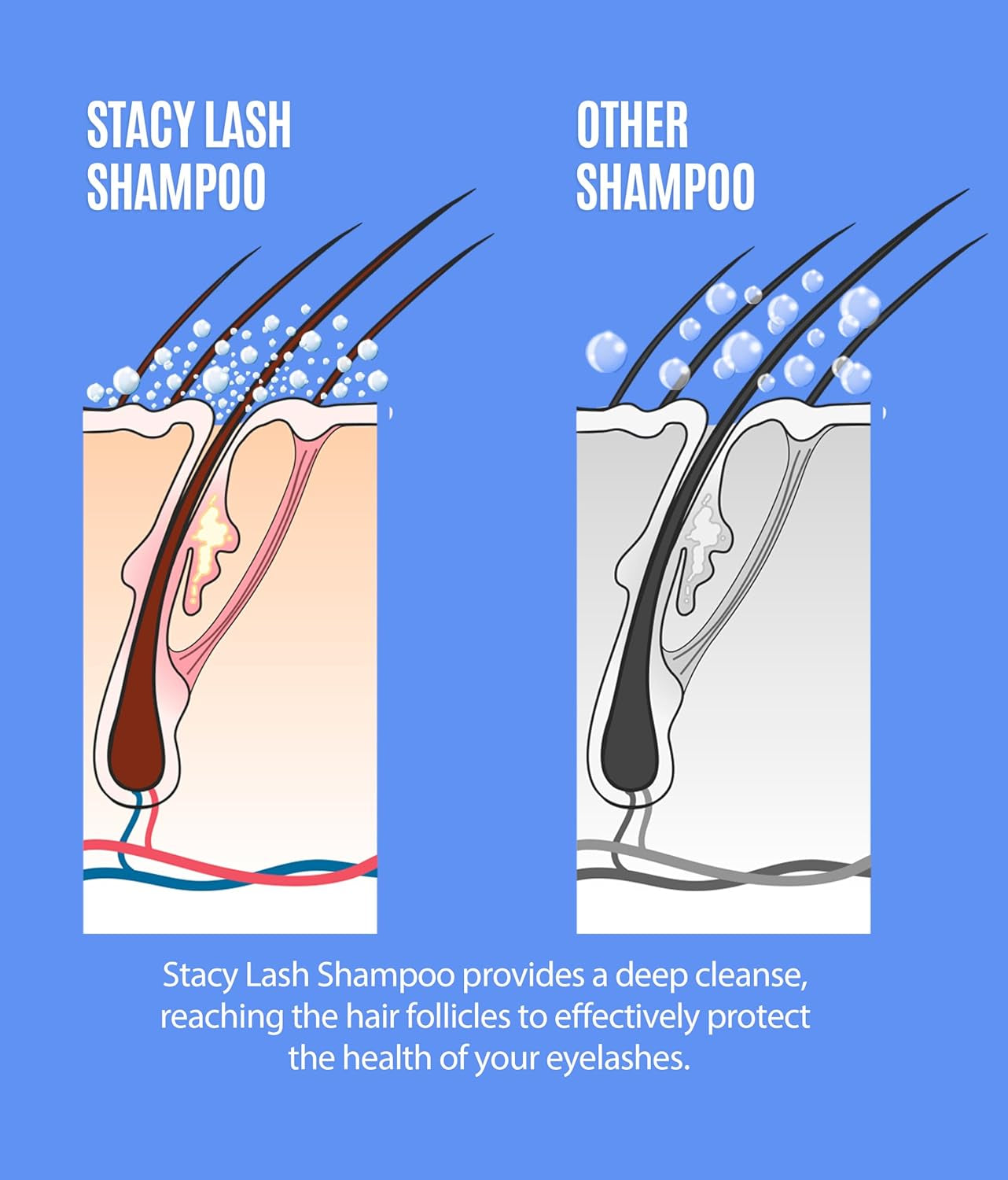 Lash Shampoo 100Ml+ Eyelash Growth Serum by /Eye Makeup Remover + Lash Serum for Eyelash Growth and Thickness/Lash Cleaning Kit of Lash & Eyebrows Cleanser + Brush & Brow & Eyelash Serum