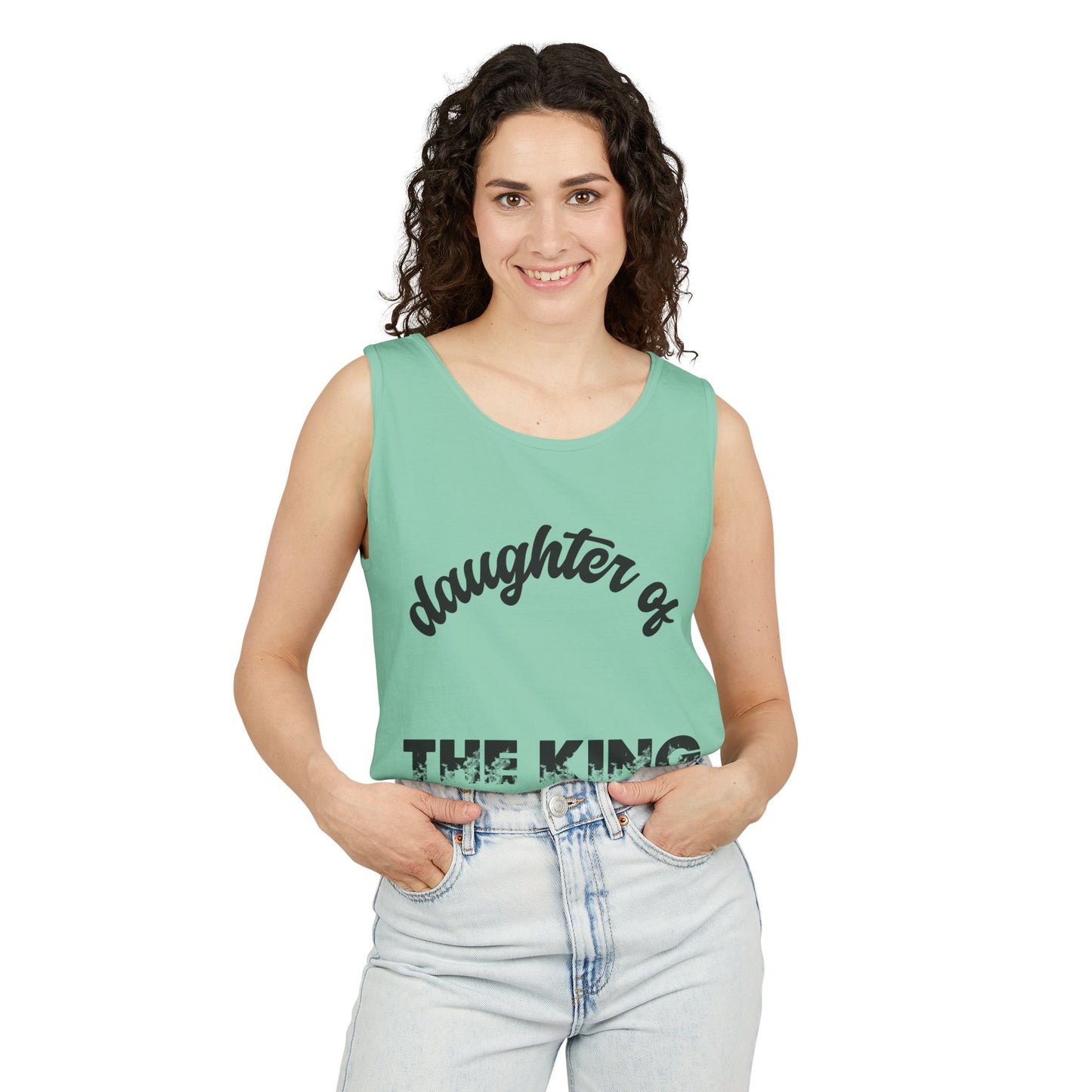 Daughter of the King, #AskAboutChrist Tank/Crop Top — Christian Faith 'Viral Trendy' Crop Top