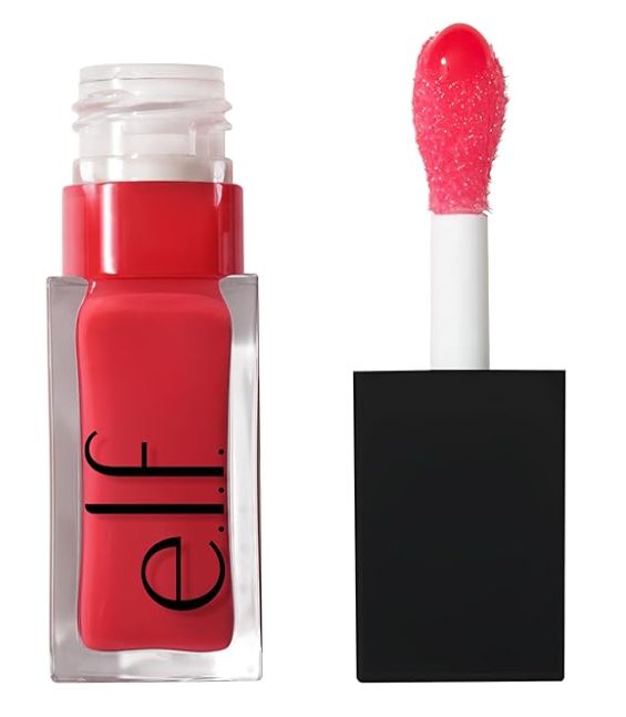 Glow Reviver Lip Oil, Nourishing Tinted Lip Oil for a High-Shine Finish, Infused with Jojoba Oil, Vegan & Cruelty-Free, Red Delicious